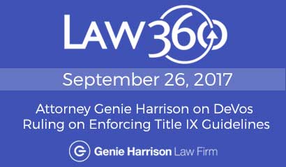 Attorney Genie Harrison discusses DeVos' Title IX rollback.