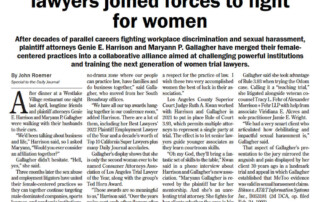 Genie Harrison and Maryann Gallagher in Daily Journal feature
